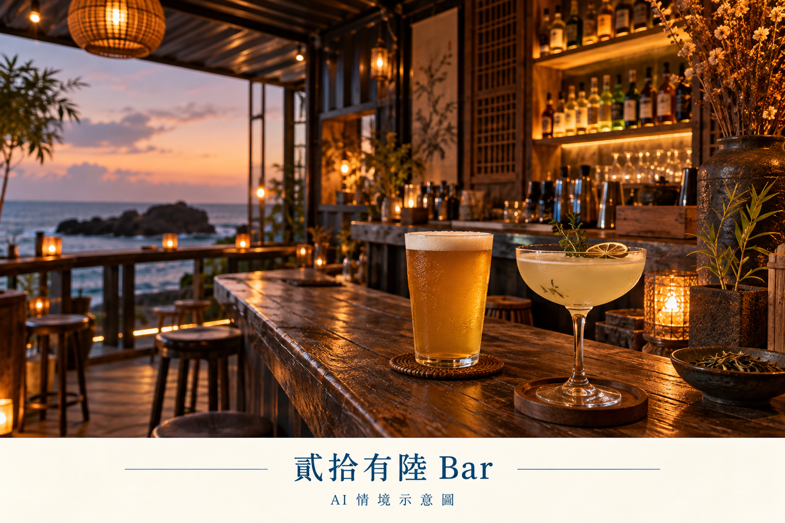 貳拾有陸 Bar 小琉球酒吧｜貨櫃空間、調酒與精釀指南