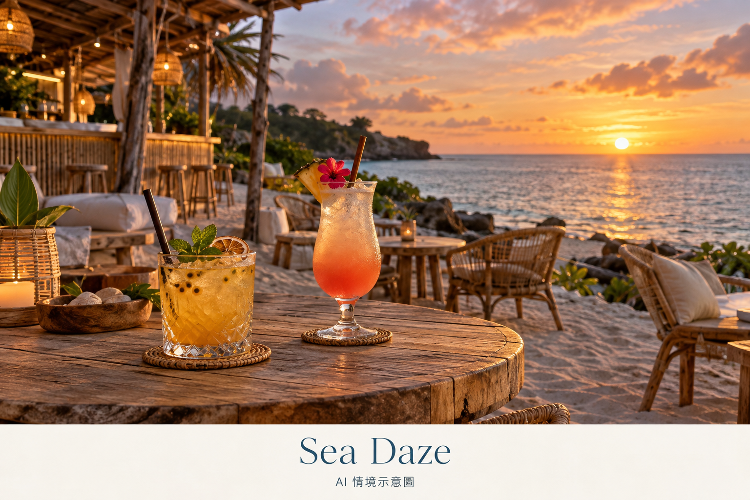 Sea Daze 小琉球沙灘酒吧｜夕陽海景、低消與候位攻略